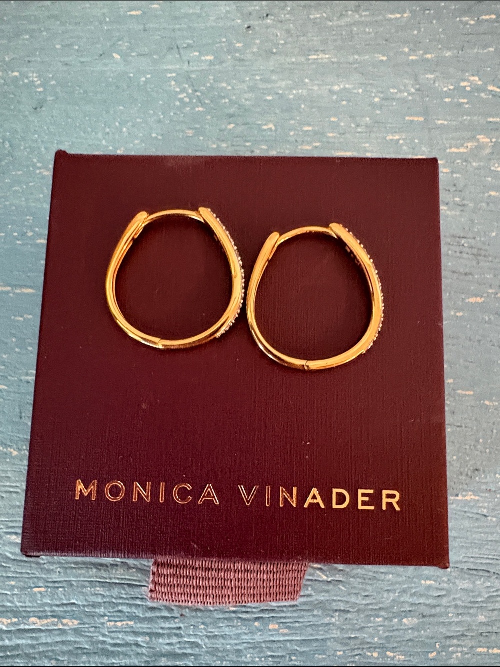 Monica Vinader Riva Pave’ Medium Hoops - Picture 2 of 11